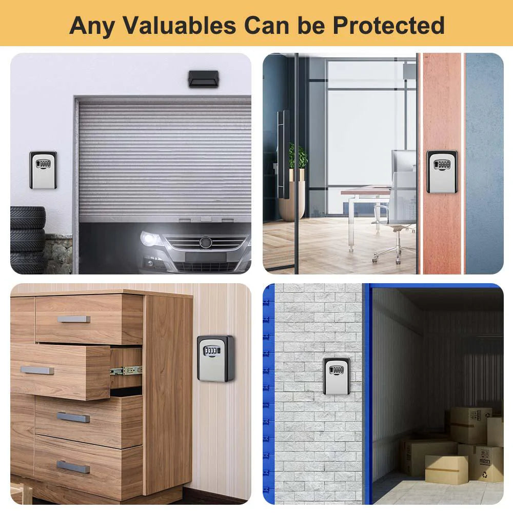 Luxora Lock Box For Keys - Secure 4-Digit Combination Safe