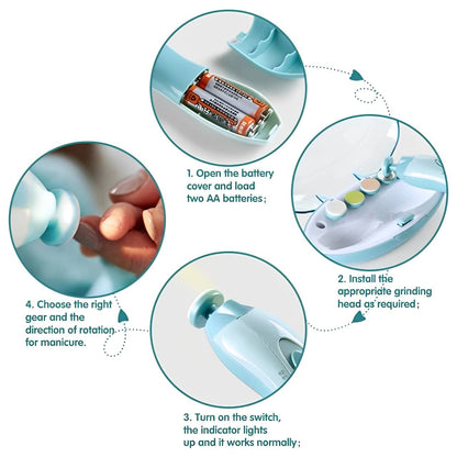 Luxora Baby Nail Trimmer with LED Light and 6 Heads