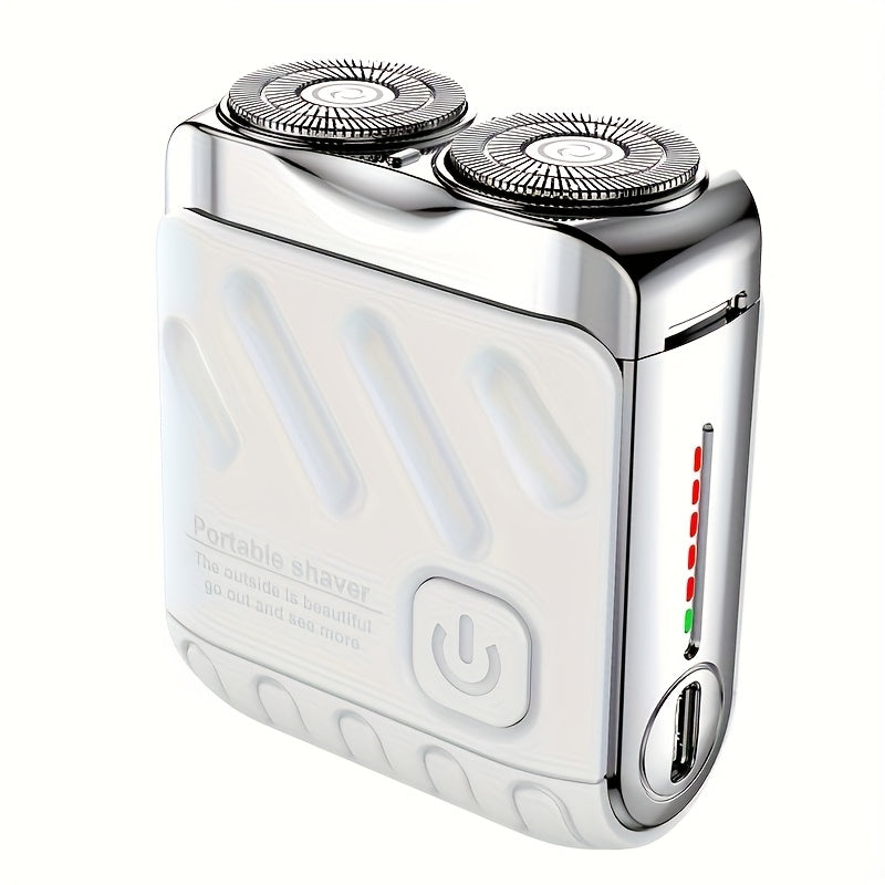 Royallure Portable Electric Shaver – USB Rechargeable Double Blade Floating Razor for Men