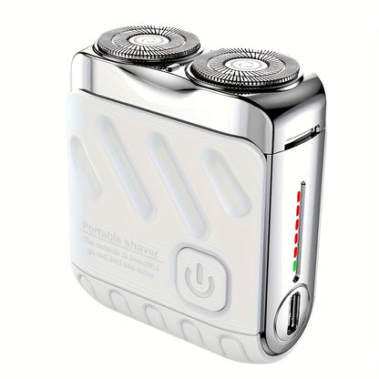 Royallure Portable Electric Shaver – USB Rechargeable Double Blade Floating Razor for Men