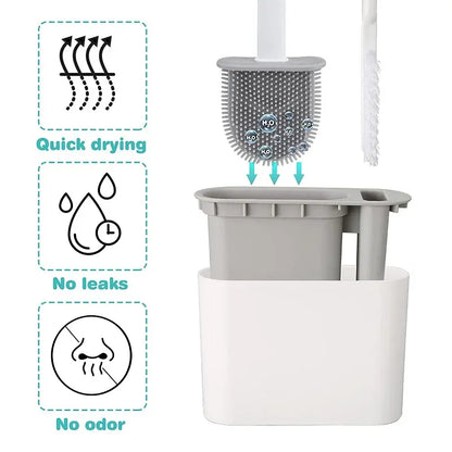 Royaleva Wall-Mounted Toilet Brush & Plunger Set - Modern, Space-Saving Design