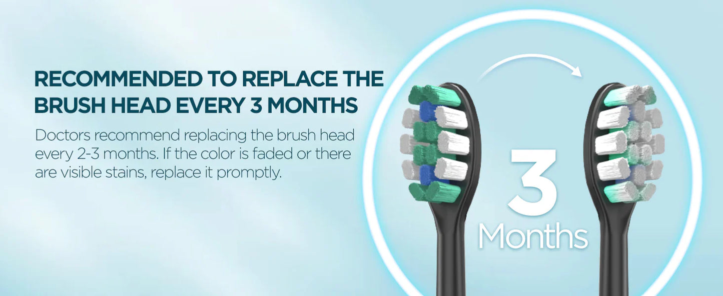 Luxora Rechargeable Ultrasonic Electric Toothbrush with 8 Heads