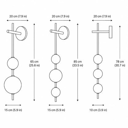 RoyaleGlow Modern LED Wall Sconce Glass Globe Light Fixture
