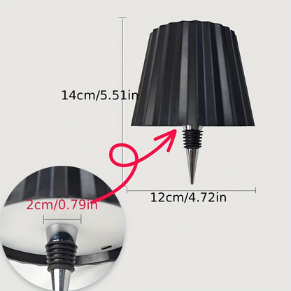 Striped Wireless Bottle Lamp - Black
