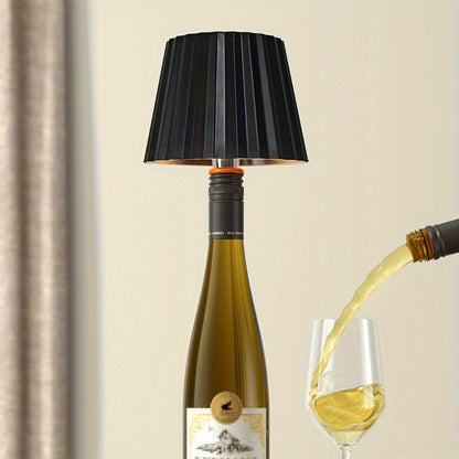 Striped Wireless Bottle Lamp - Black