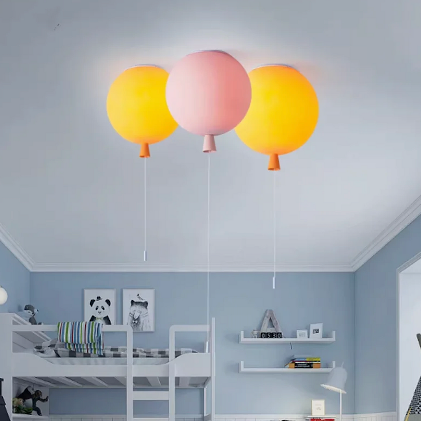 RoyaleGlow Kids Colorful Balloon Ceiling Light Modern Nursery Room Decor