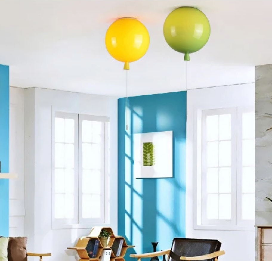 RoyaleGlow Kids Colorful Balloon Ceiling Light Modern Nursery Room Decor