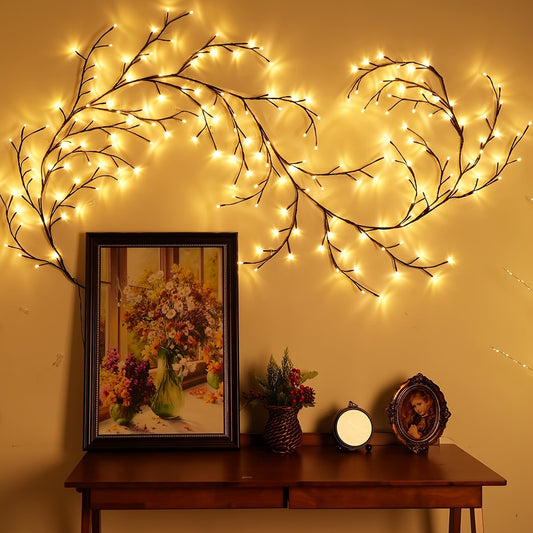 Christmas Vine Tree Lamp - 72/96 LED, 8 Lighting Modes, USB Plug-in, 4.7/6ft - 4.7ft