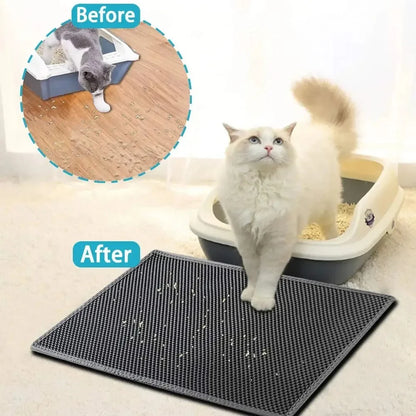 Luxora Cat Litter Mat with Honeycomb Design for Easy Cleanup