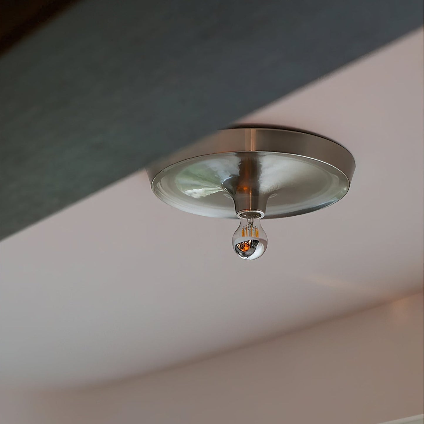 Royelux Modern Ripple Disc Flush Mount LED Ceiling Light, Industrial Aesthetic