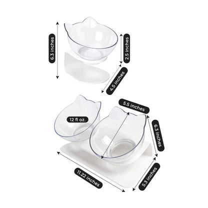 FurLuxe Elevated Anti-Vomiting Orthopedic Cat Bowl for Improved Digestion and Comfort