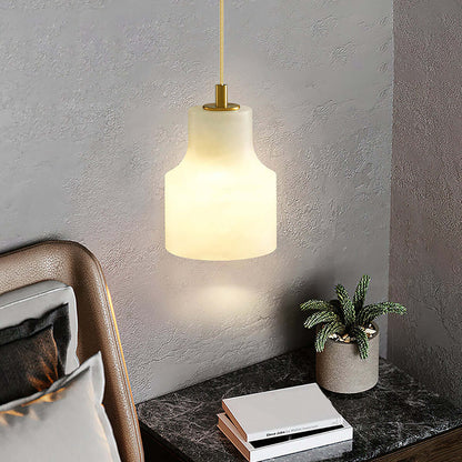 RoyaleGlow Wabi-Sabi Marble Pendant Light - Japandi Minimalist Hanging Lamp