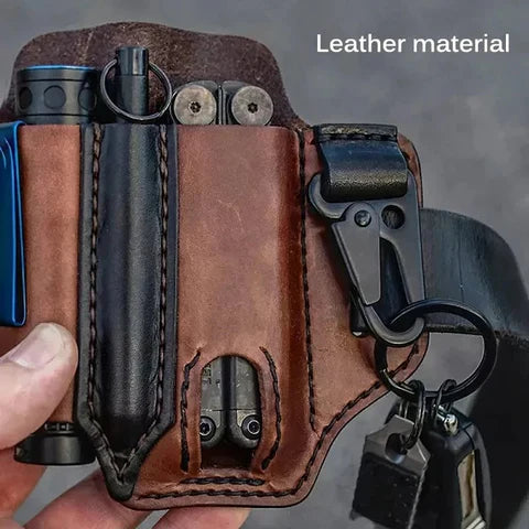 RoyaleGlow Tactical Multi Tool Belt Leather Bag - Durable & Stylish