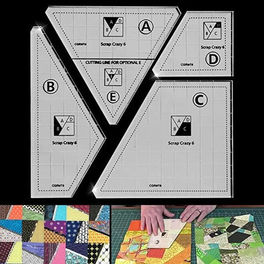 Luxora Creative Quilting Cutting Template (4 Pcs Set)
