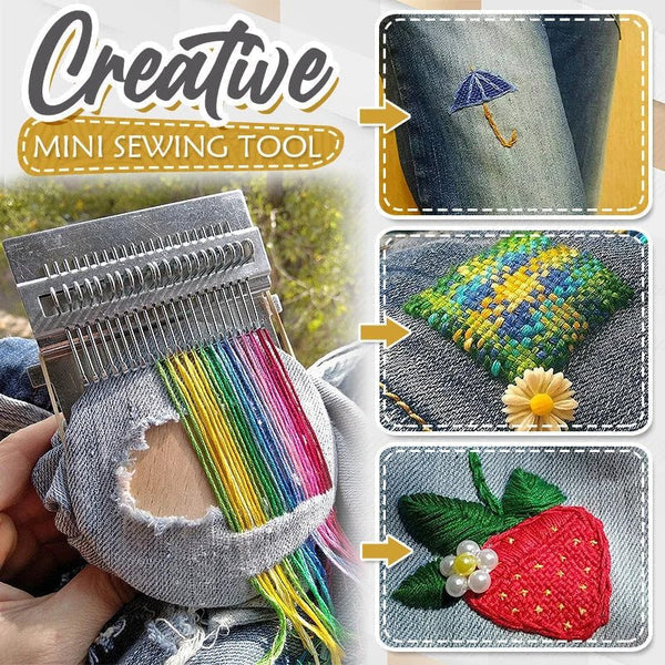RoyaleGlow Darning Mini Loom Machine for Creative Sewing