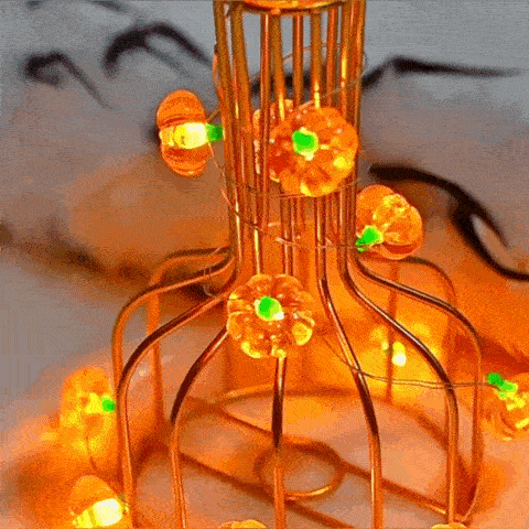 Royallure  Pumpkin Horror Eyeball LED String Lights USB Halloween Home Decor
