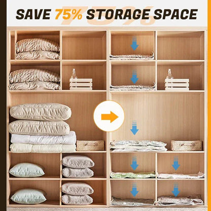 RoyaleGlow Durable Electric Vacuum Compression Bag - 75% More Storage