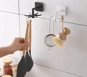 Luxora 360° Rotating Self-Adhesive Utility Hook for Storage