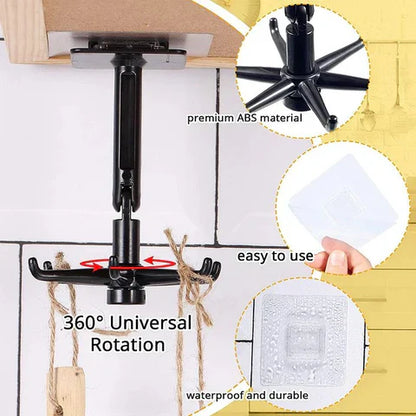 Luxora 360° Rotating Self-Adhesive Utility Hook for Storage
