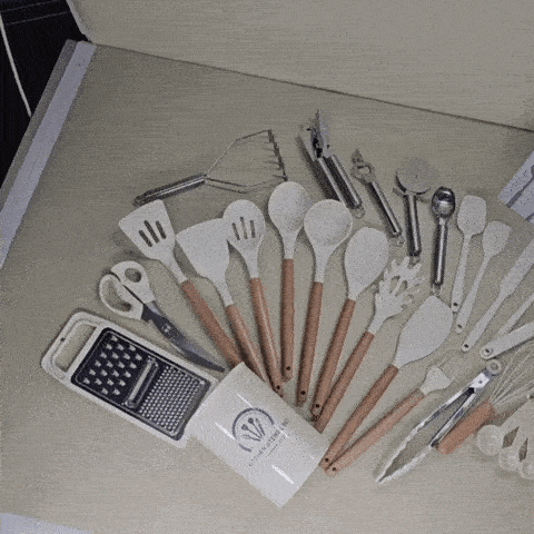 Royallure 35-Pcs Kitchen Utensils Set – Nonstick Cooking Utensils & Essential Gadgets