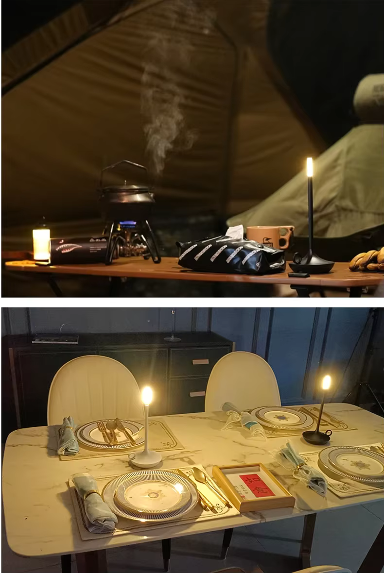 CandleGlow Dimmable Cordless Candle Table Lamp – Touch Control Ambient Lighting for Home & Dining