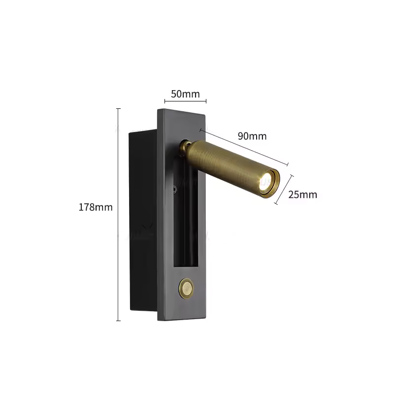 RoyaleGlow Bedside Reading Lamp - Nordic LED Wall Light with Rotating Modern Spotlight