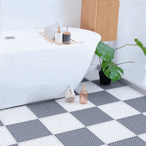 Royallure 11.8″ Non-Slip Shower Mat Set – Waterproof Rubber, Mold-Resistant, Quick-Dry Safety