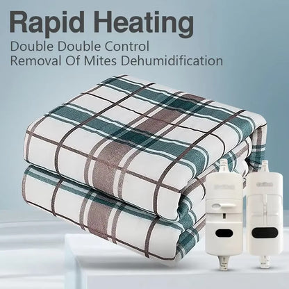 Royelux Thick Electric Blanket – 3 Sizes with Thermostat for Winter Warmth