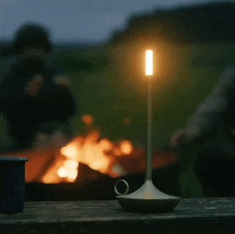 Wick LED Candle Light Table Lamp – Flickering Candlelight Effect, Touch Dimmer, USB Rechargeable, Modern Acrylic & Iron Design – Perfect for Cozy Ambience in Living Room & Bedroom
