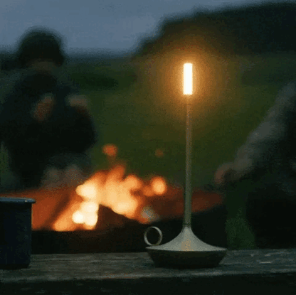 Wick LED Candle Light Table Lamp – Flickering Candlelight Effect, Touch Dimmer, USB Rechargeable, Modern Acrylic & Iron Design – Perfect for Cozy Ambience in Living Room & Bedroom