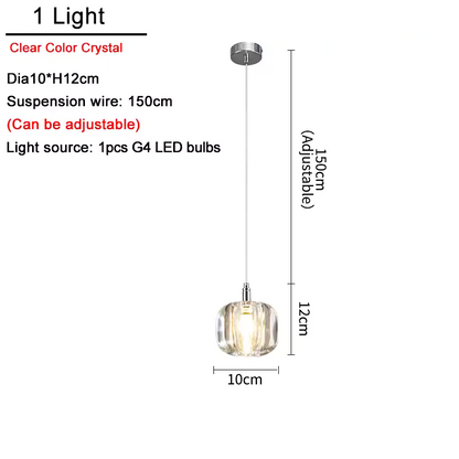 Luxora Modern Colored Glass Multi Pendant Chandelier for Dining Room & Living Room