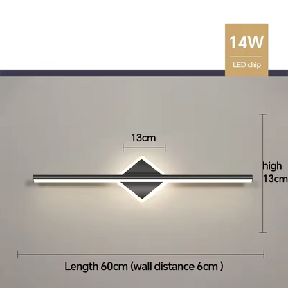 Royallure Black Vanity Light Fixture - LED Linear Wall Lamp for Modern Interiors
