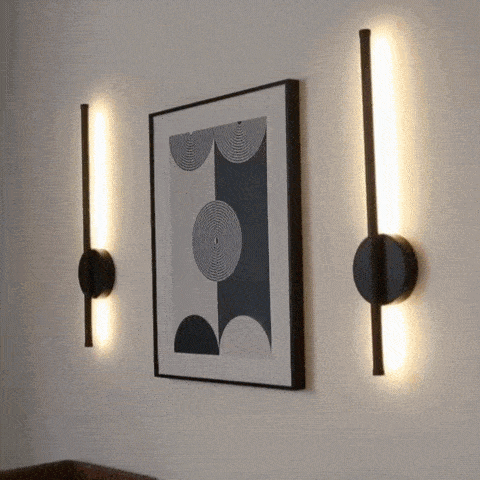 Royallure 2-Pack Rechargeable LED Wall Sconce with Remote, Dimmable 50–80cm