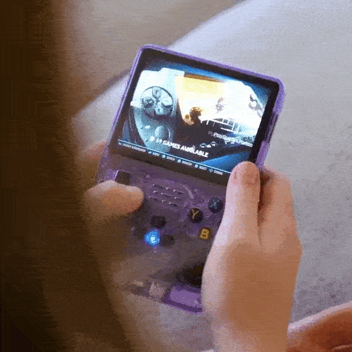 Retro Gaming Console Handheld With 3.5-Inch IPS Screen 128GB Storage 20,000 Classic Games RK3326 Quad-Core Processor Dual Joysticks 2900mAh Battery 10+ Hour Playtime Compact Linux Gaming Device