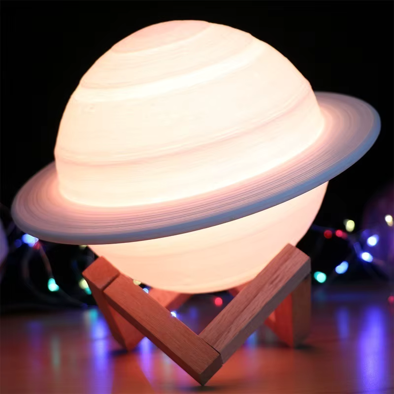 3D Saturn Lamp – Realistic Planet Night Light for Cosmic-Themed Home Decor