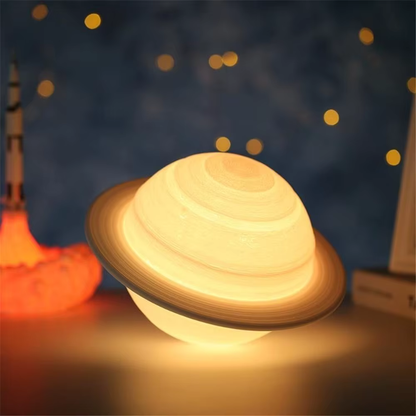 3D Saturn Lamp – Realistic Planet Night Light for Cosmic-Themed Home Decor