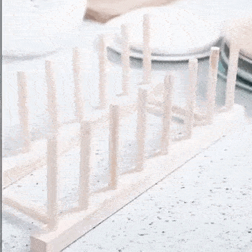 Royallure Foldable Bamboo Dish Rack – Eco-Friendly, Air-Dry Design, Space-Saving