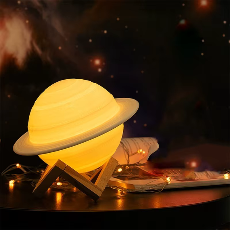 3D Saturn Lamp – Realistic Planet Night Light for Cosmic-Themed Home Decor