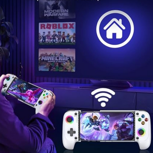 Wireless Mobile Gaming Controller – Bluetooth Gamepad for iPhone & Android with Hall Effect Joysticks & Turbo Function