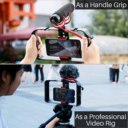 RoyaleGlow Smartphone Video Rig Stabilizer With Light