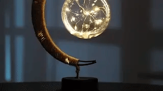 Royallure Enchanted Moon Wishing Lamp - USB & Battery, Magical Home Decor - Purple Light