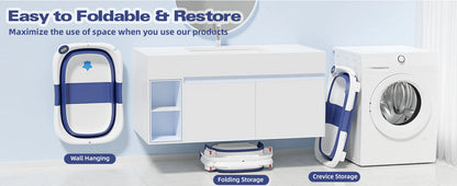 Royaleva Baby Bath Tub with Temperature Sensor and Foldable Design