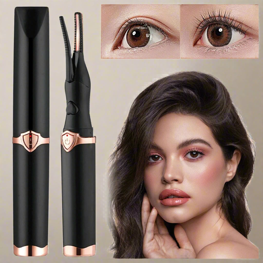 Rechargeable Heated Eyelash Curler With 3 Temperature Settings 10-Second Fast Heating USB Charging Long-Lasting Curl Anti-Scald Design Color-Coded Indicators And Compact Portable Size For Daily Use