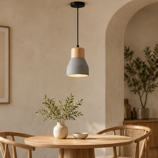 Royaleva Minimalist Cement Pendant Light - Modern Kitchen Dining Lighting