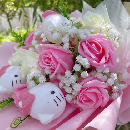 Royelux Hello Kitty Flower Bouquet – Creative Gift for Birthdays & Special Occasions
