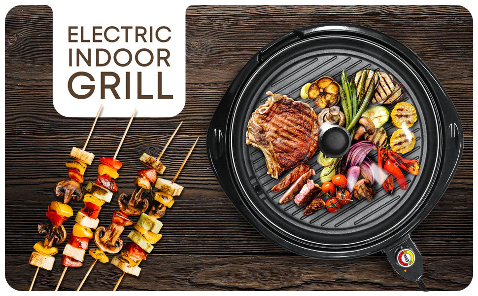 Royaleva Smokeless Electric Tabletop Grill Nonstick 14 Inch