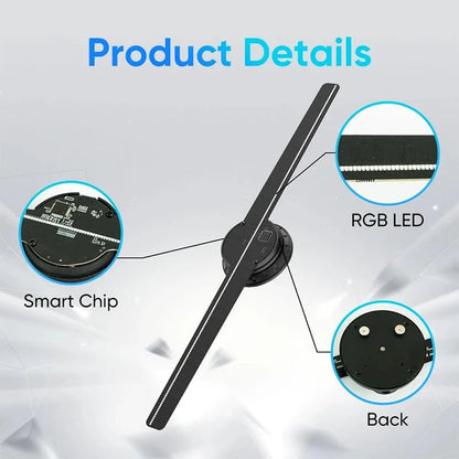 Royaleva 3D Hologram LED Fan Projector for Stunning Displays