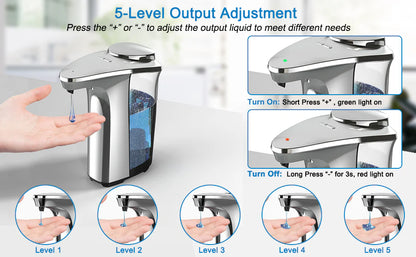 RoyaleGlow Automatic Touchless Dish Soap Dispenser For Kitchen And Bathroom