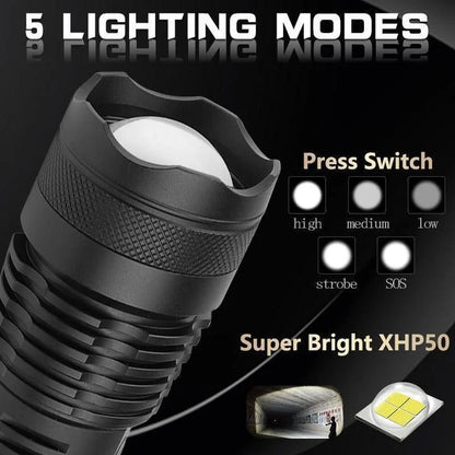 RoyaleGlow 90000 Lumens Xhp50.2 Most Powerful Flashlight
