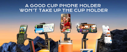 Luxora Phone Cup Holder Mount For Car - Adjustable Height